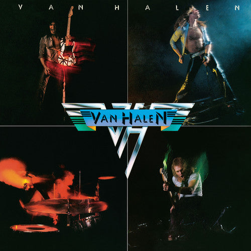 Collage of Van Halen band members with the band name displayed.