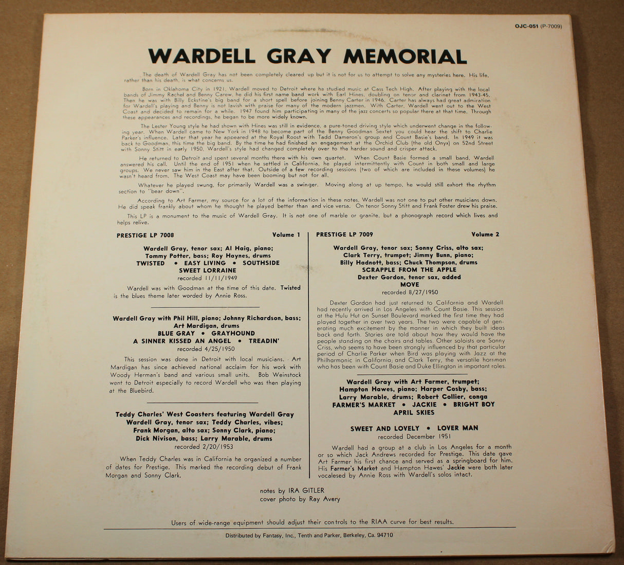 Gray, Wardell - Memorial Vol 2