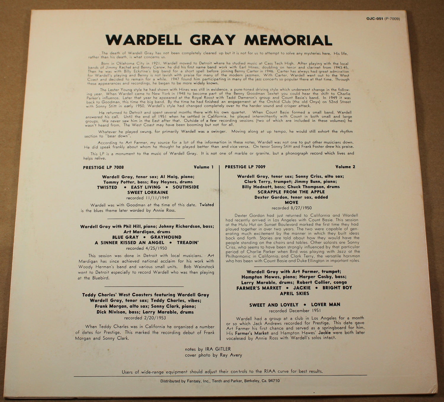 Gray, Wardell - Memorial Vol 2