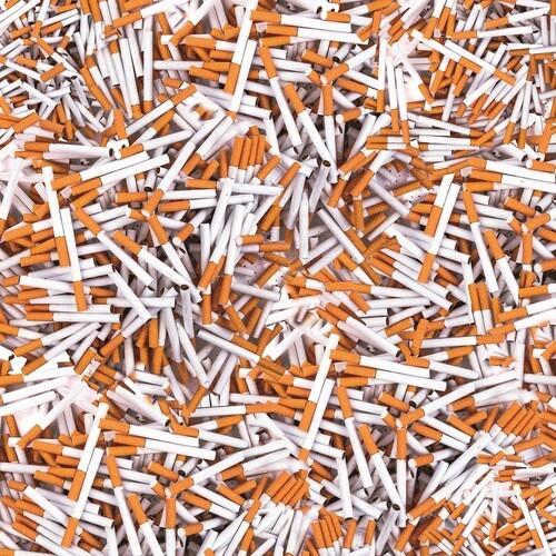 Vinyl record cover showing a pile of unlit cigarettes.