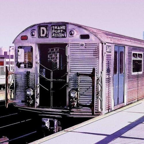 'Your Old Droog' album cover featuring a stylized image of a subway train with the text 'TRANSPORTATION' on the front.