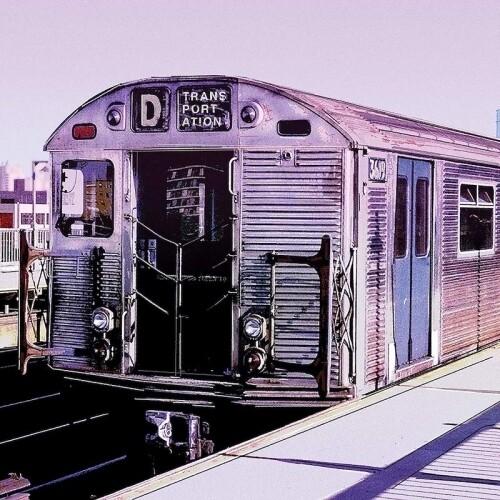 'Your Old Droog' album cover featuring a stylized image of a subway train with the text 'TRANSPORTATION' on the front.