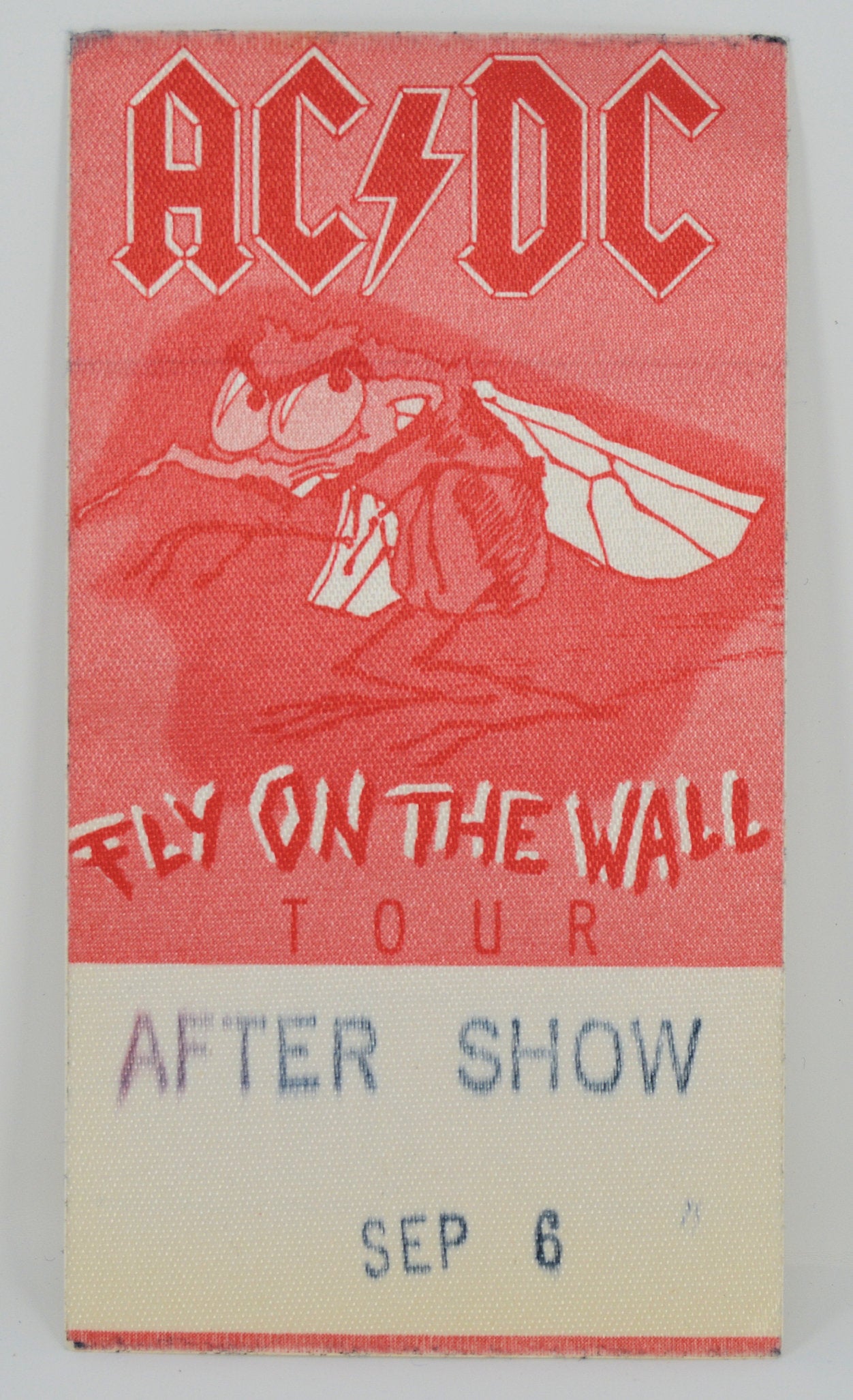 AC/DC - Fly On the Wall Pass Backstage Pass 1986 Working Personnel