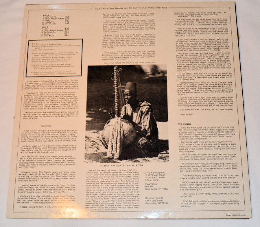 Konte, Alhaji Bai - Kora Melodies From The Republic Of The Gambia, West Africa