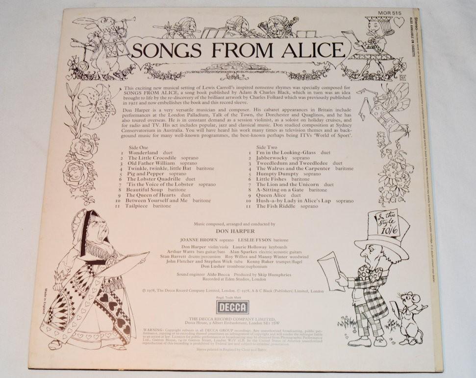 Miscellaneous - Songs From Alice In Wonderland