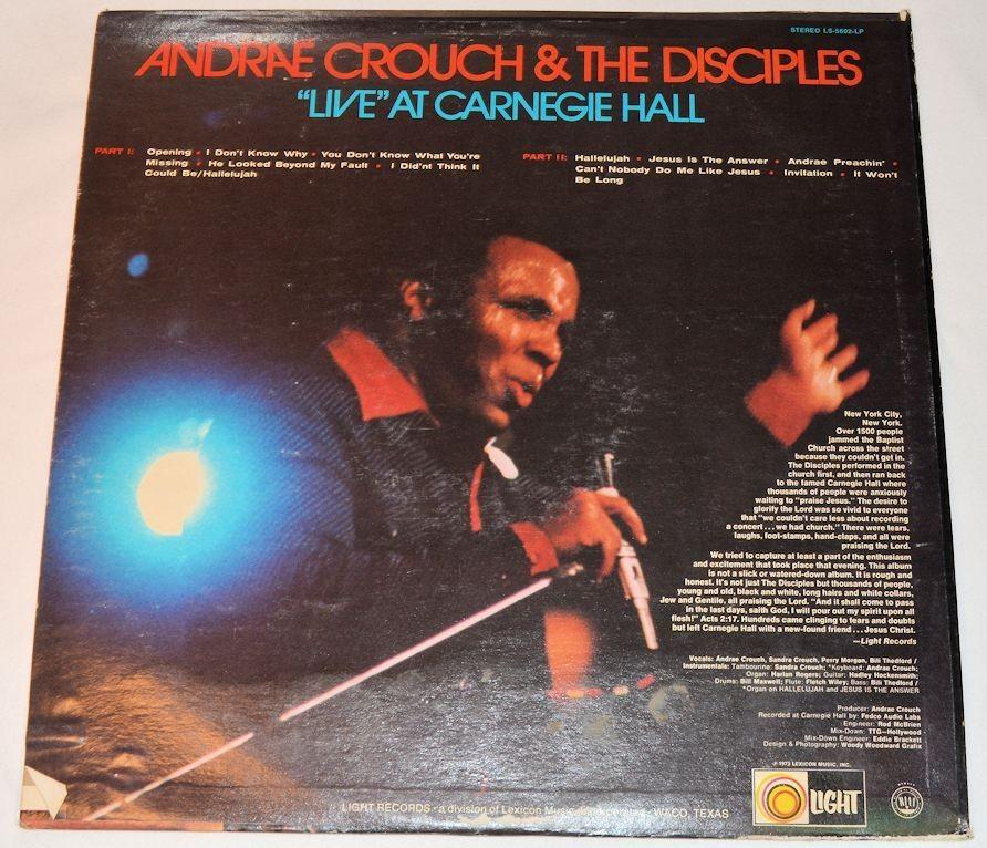 Crouch, Andrae - Live Carnegie Hall