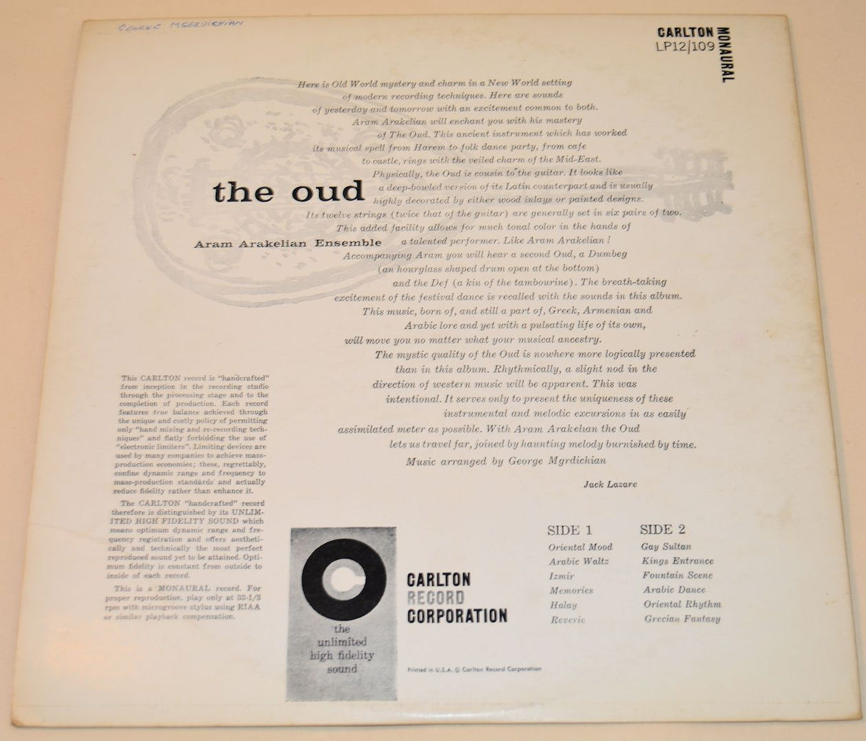 Arakelian, Aram - The Oud