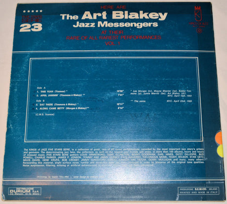 Blakey, Art - At Their Rare Of All Rare Performances Vol 1
