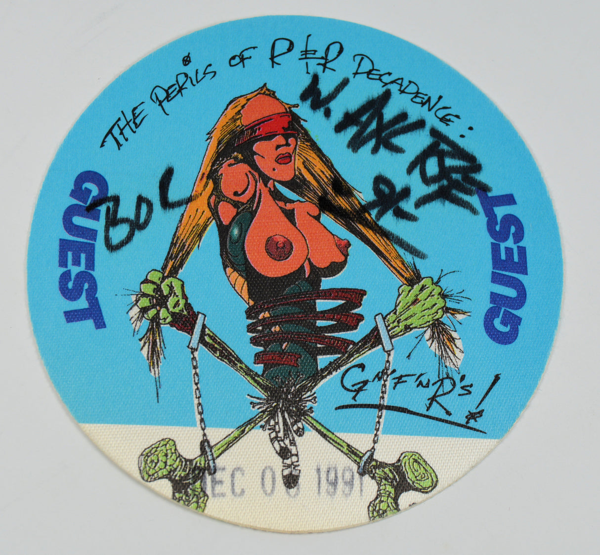 Guns N Roses - Axl Rose SIGNED Backstage Pass