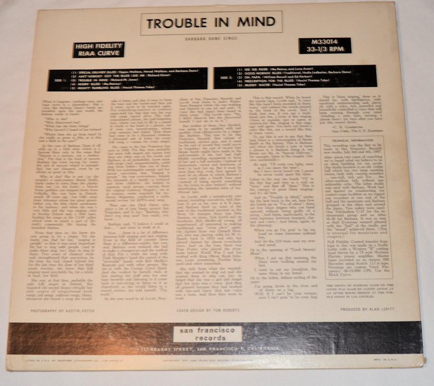 Dane, Barbara - Trouble In Mind