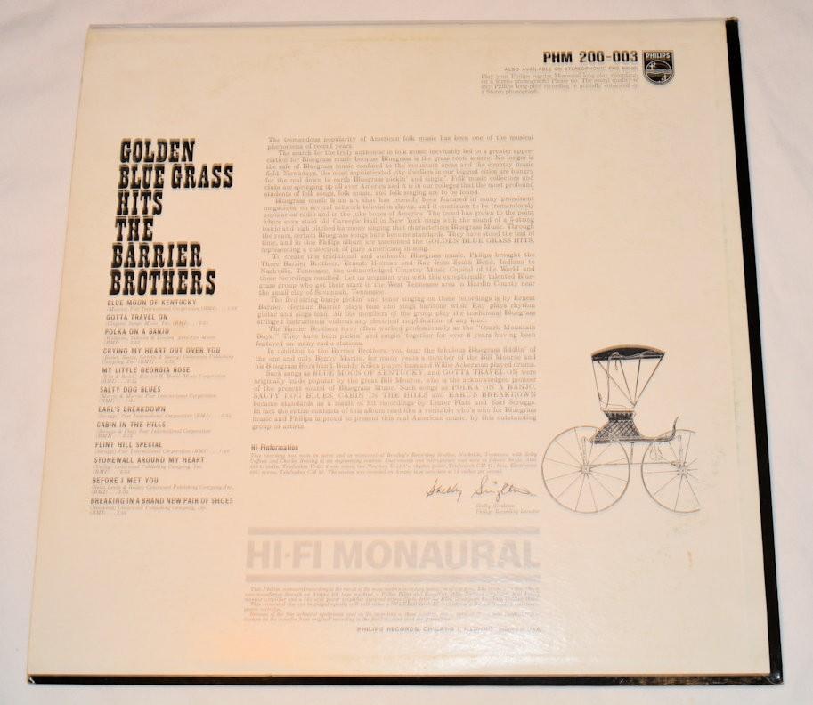 Barrier Brothers - Golden Bluegrass Hits