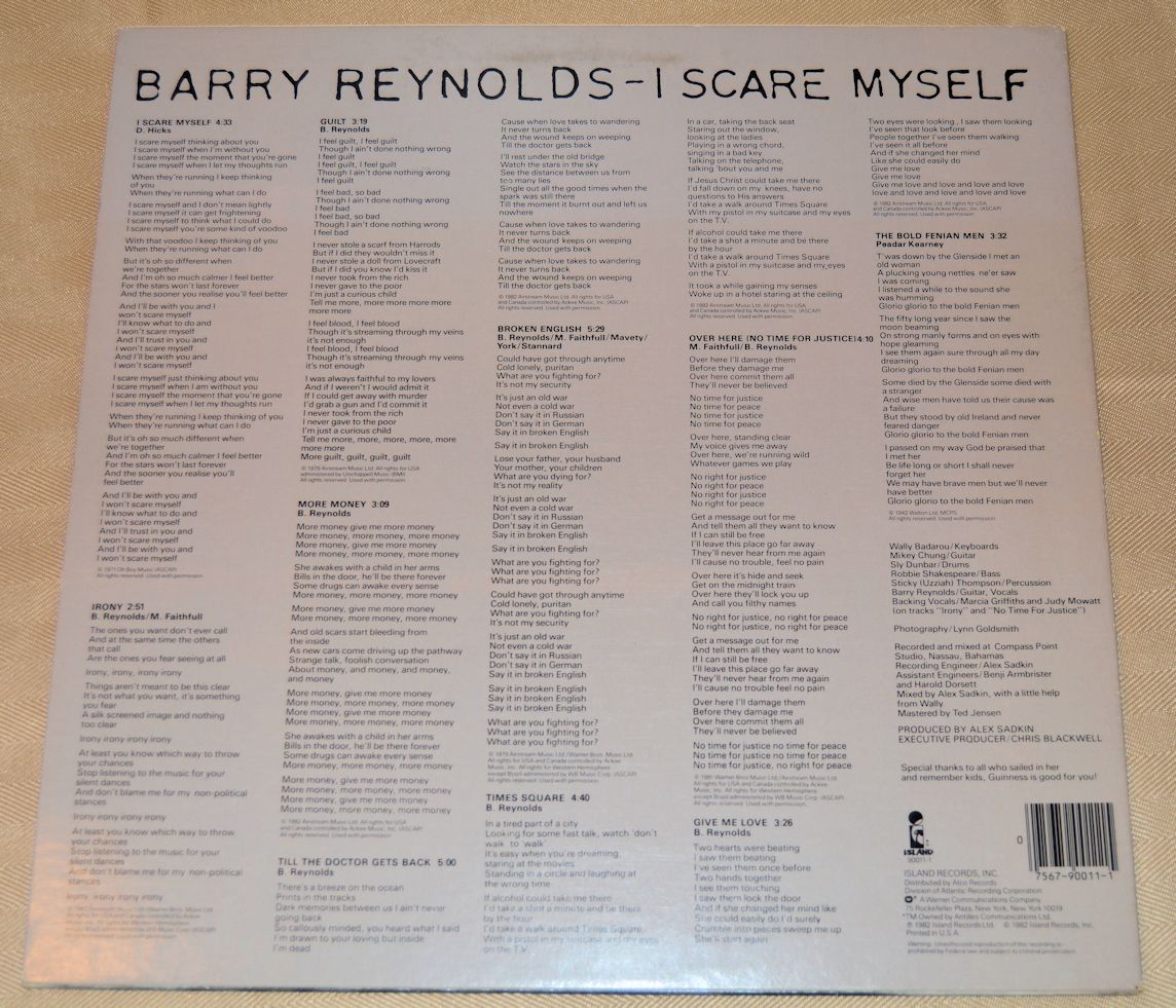 Reynolds, Barry - I Scare Myself