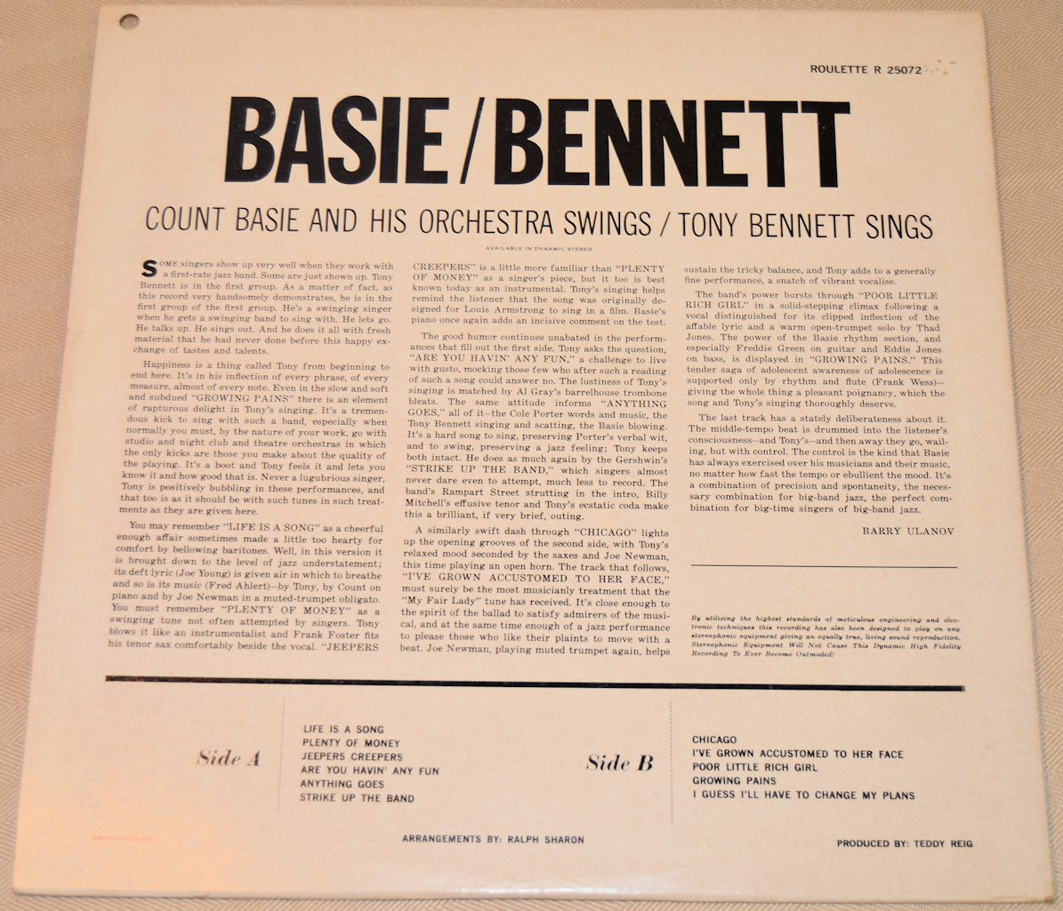 Basie / Bennett - Basie Swings & Bennett Sings