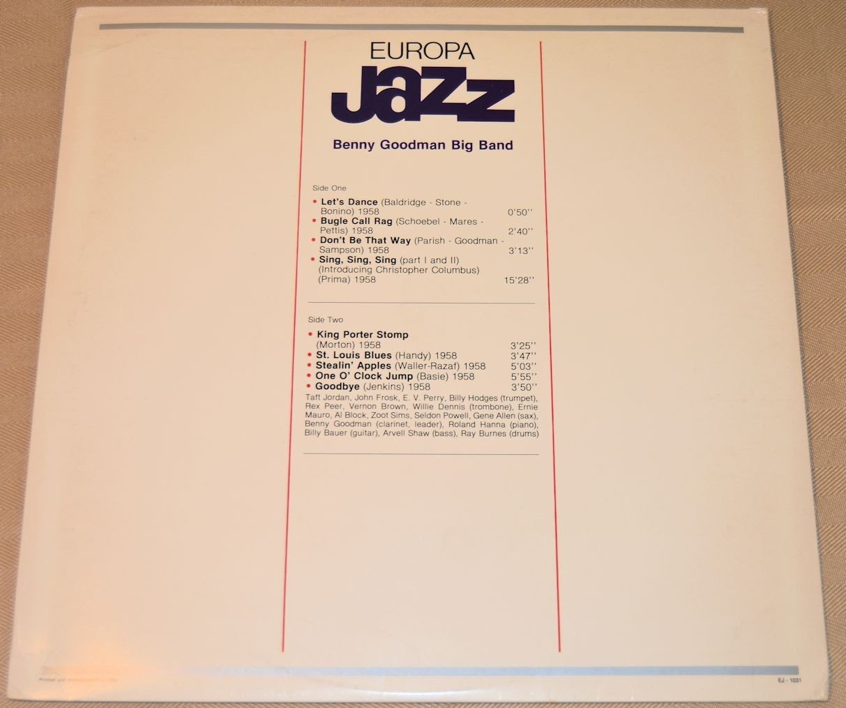 Goodman, Benny - Europa Jazz