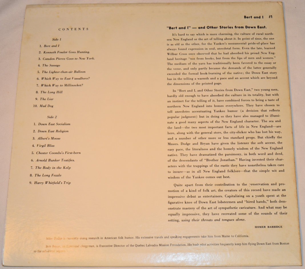 Miscellaneous - Bert And I, Other Stories from Down East