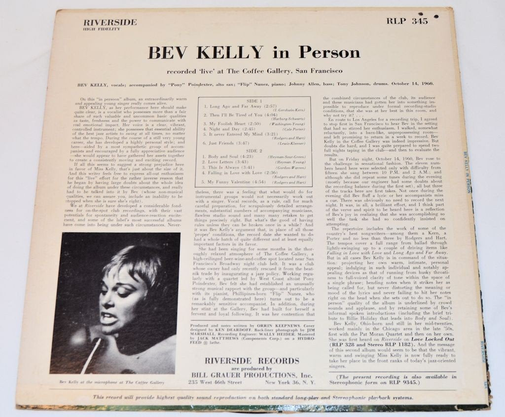 Kelly, Bev - In Person