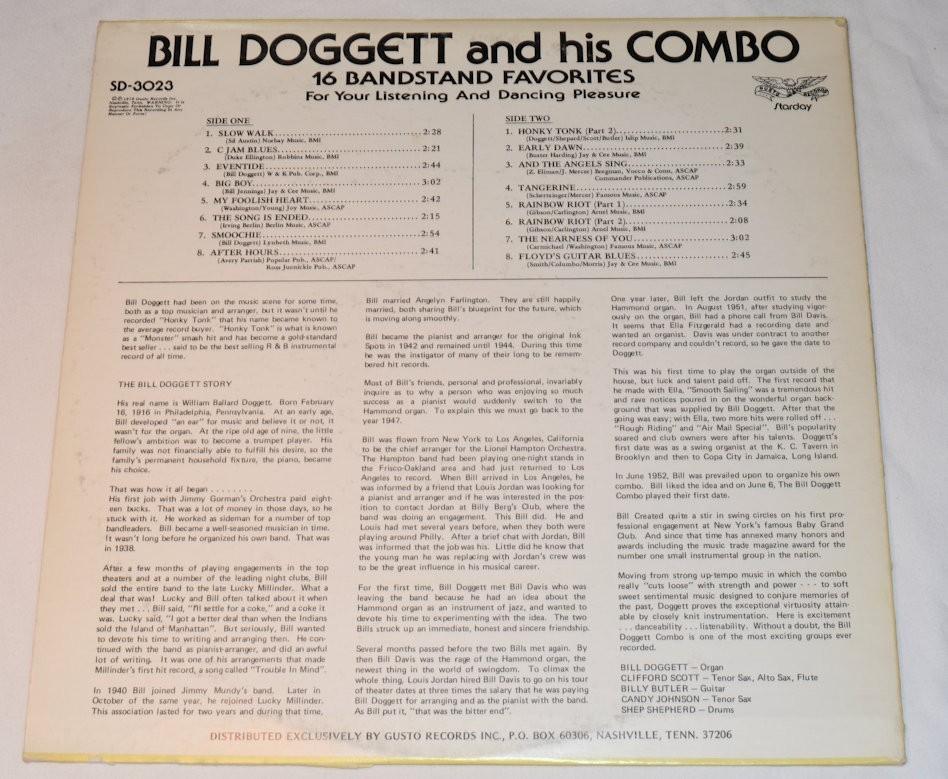 Doggett, Bill - 16 Bandstand Favorites