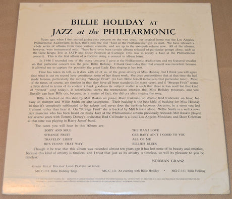 Holiday, Billie - At Jazz At The Philharmonic