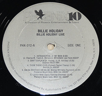Holiday, Billie - Live