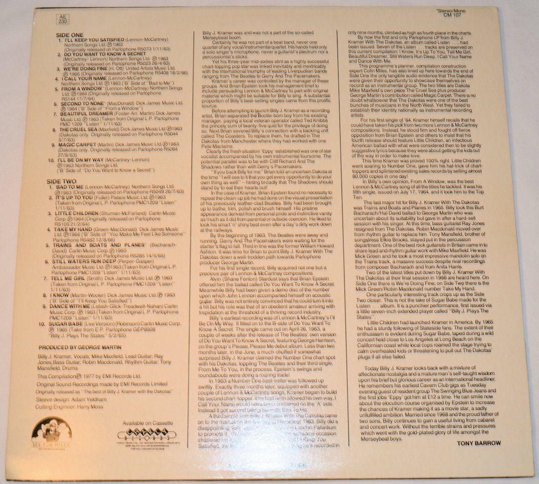 Kramer, Billy - Listen