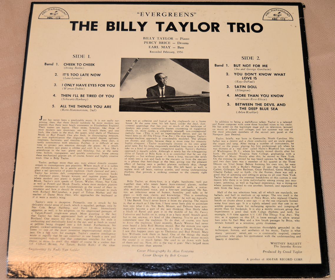 Taylor, Billy - Evergreens