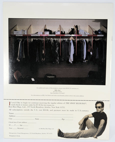 Joel, Billy - Bridge Tour Program