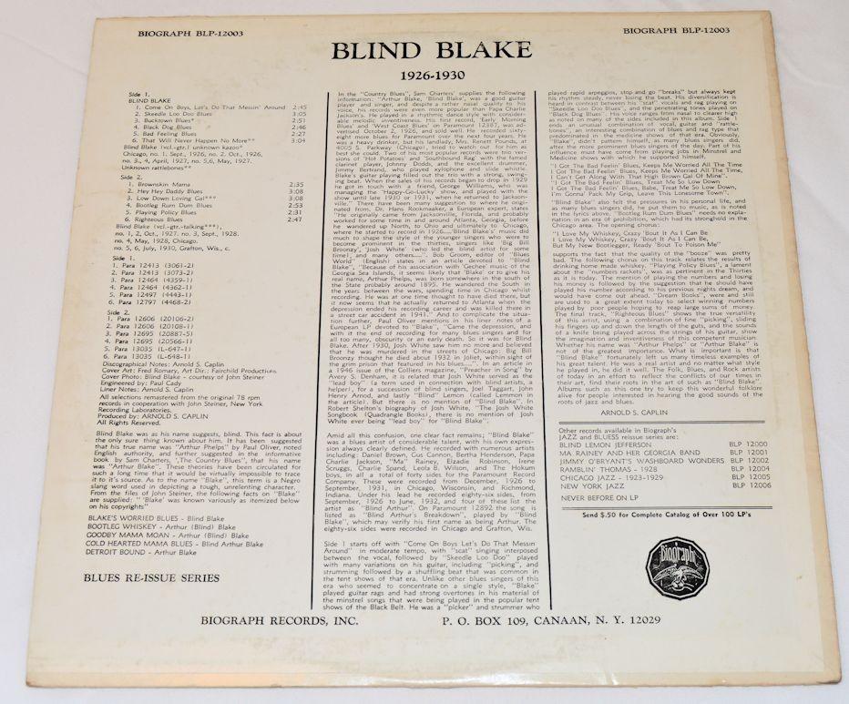 Blind Blake - 1926-1930