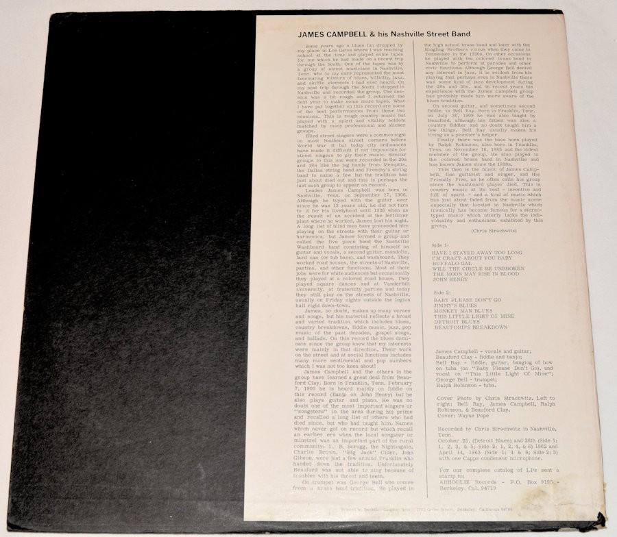 Campbell, Blind James - Nashville Street Band