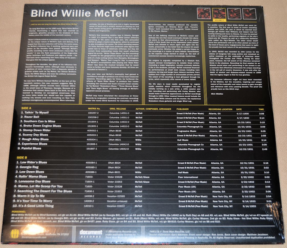 McTell, Blind Willie - Complete Recorded Works Volume 2