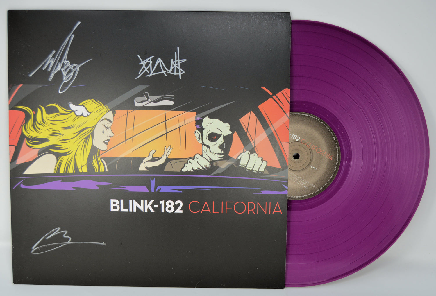 Blink 182 California SIGNED Autographed Vinyl Record Album LP Joe blink-182-california-signed-autographed-vinyl-record-album-lp-joe