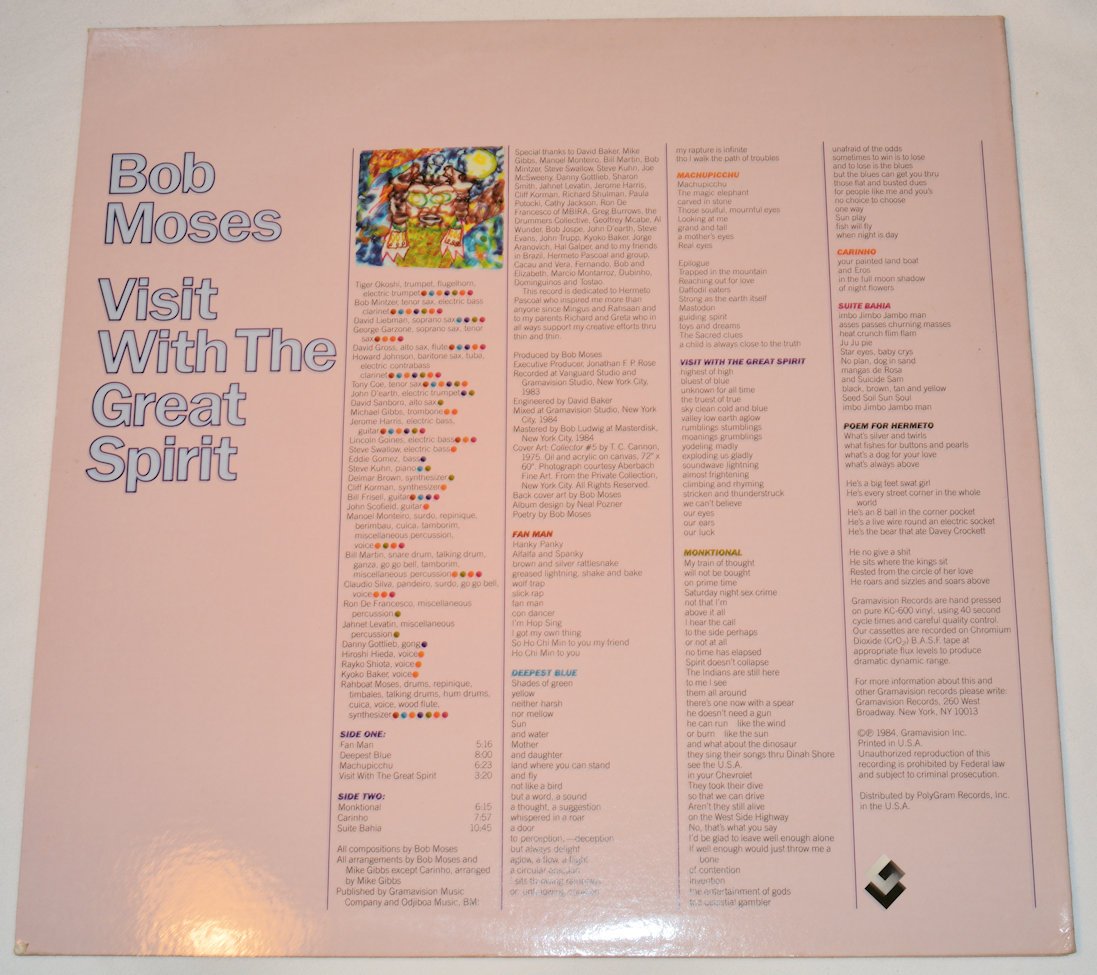 Moses, Bob - Visit With The Great Spirit