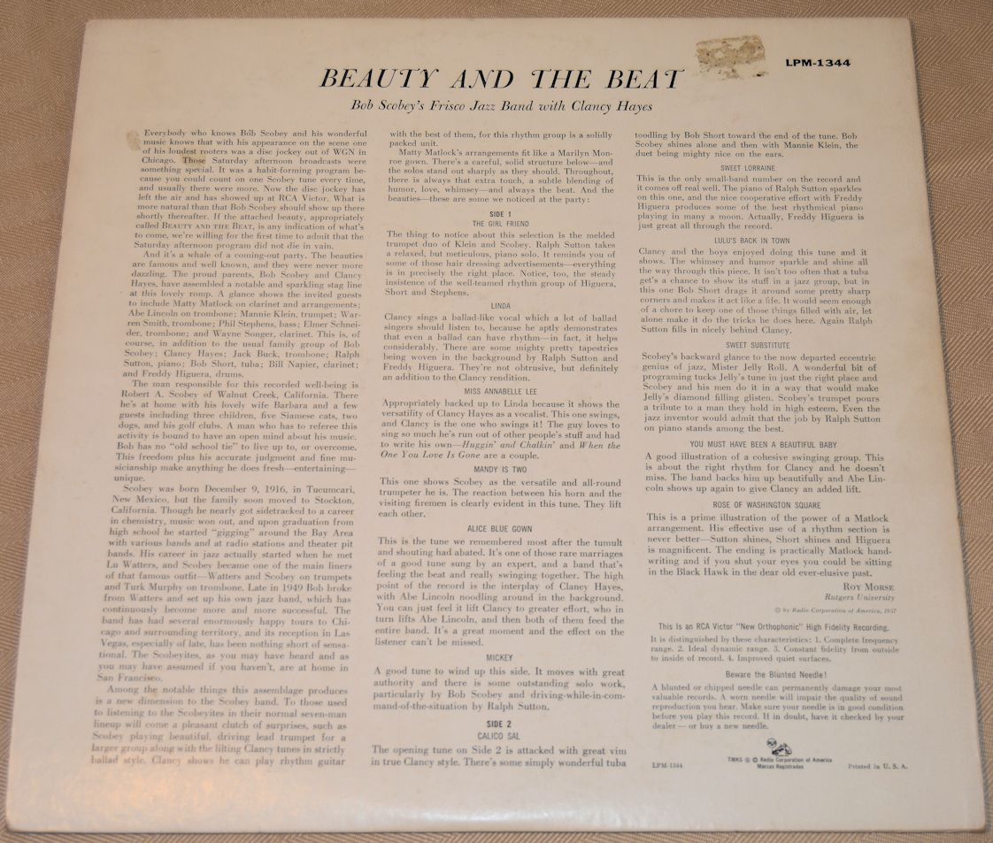 Scobey, Bob Frisco Jazz Band - Beauty And The Beat