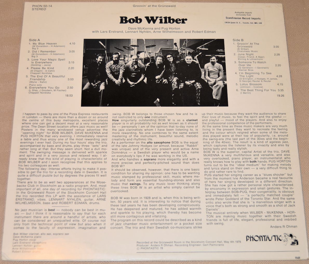 Wilbur, Bob - Groovin' At The Grunewald