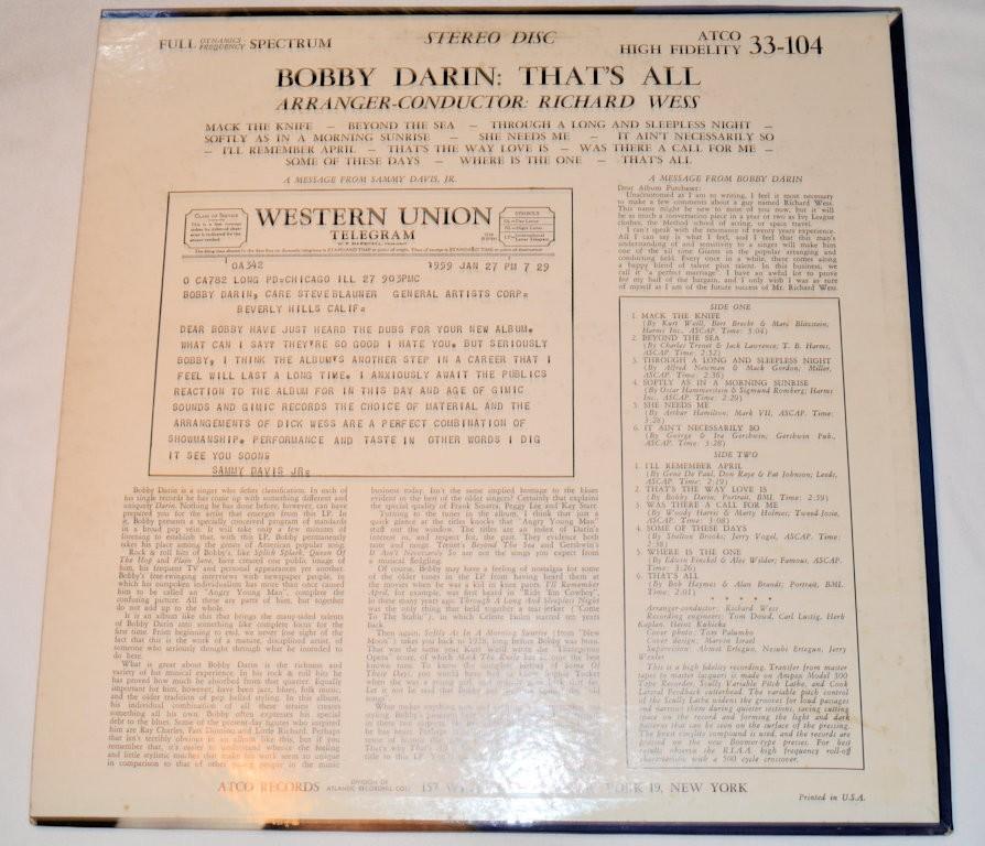 Darin, Bobby - That's All