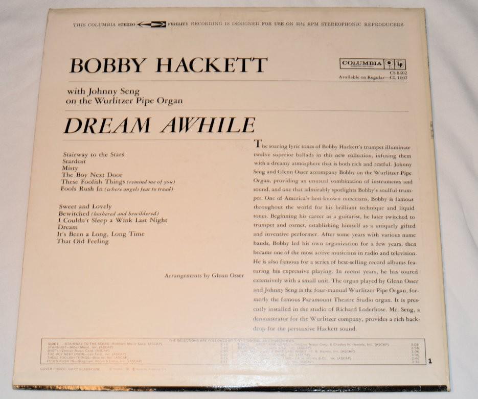 Hackett, Bobby - Dream Awhile