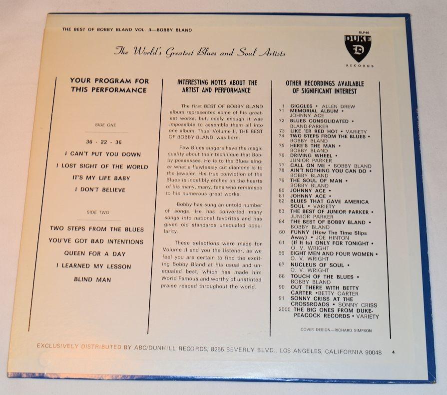 Bland, Bobby - Best Of Vol II