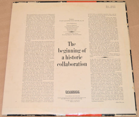Brahms - Piano Quintet in F Minor - Rubinstein - Guarneri Quartet