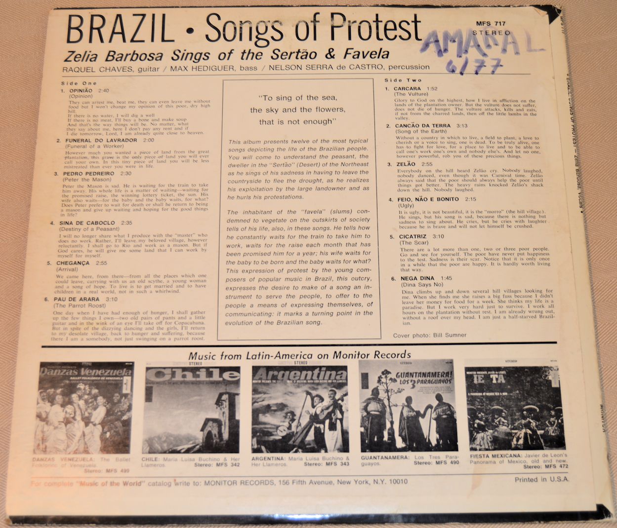 Barbosa, Zelia - Brazil Songs Of Protest