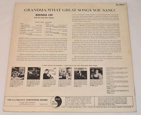 Lee, Brenda - Grandma What Great Songs