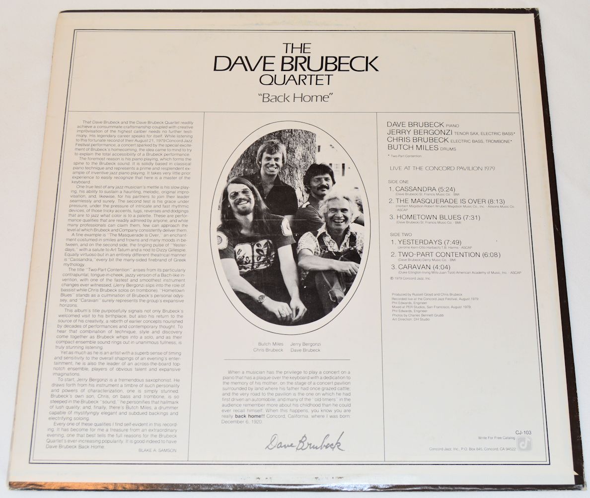 Brubeck, Dave - Back Home
