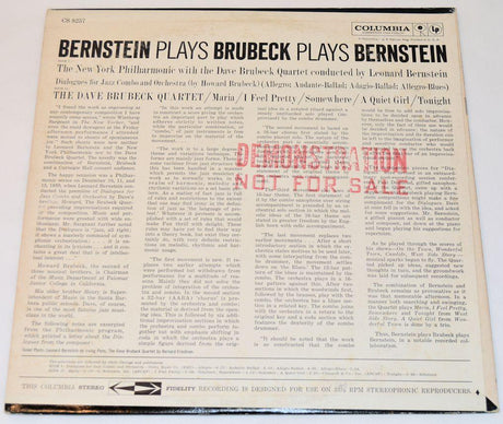 Brubeck, Dave - Bernstien Plays Brubeck Plays Bernstein