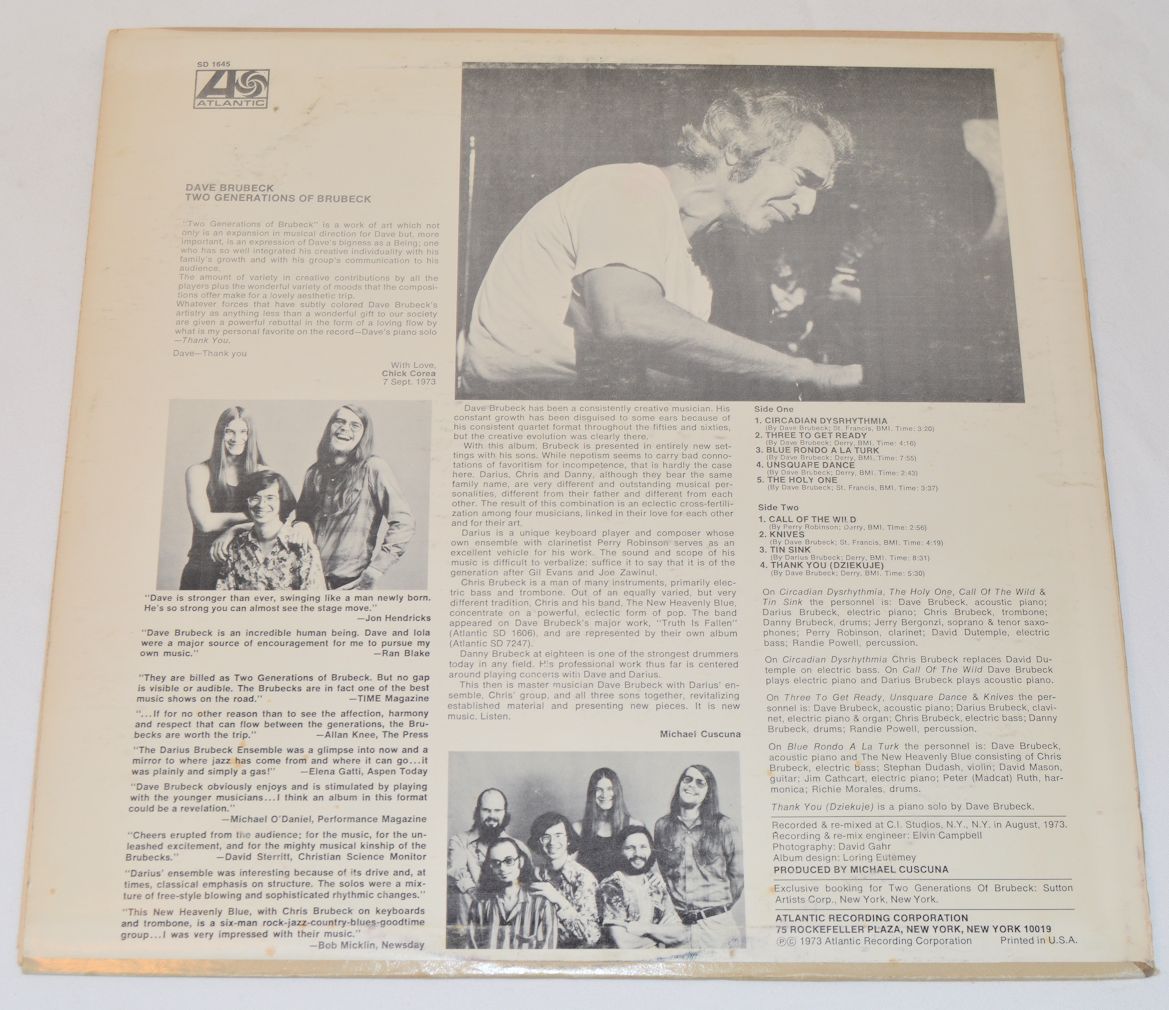 Brubeck, Dave - Two Generations Of