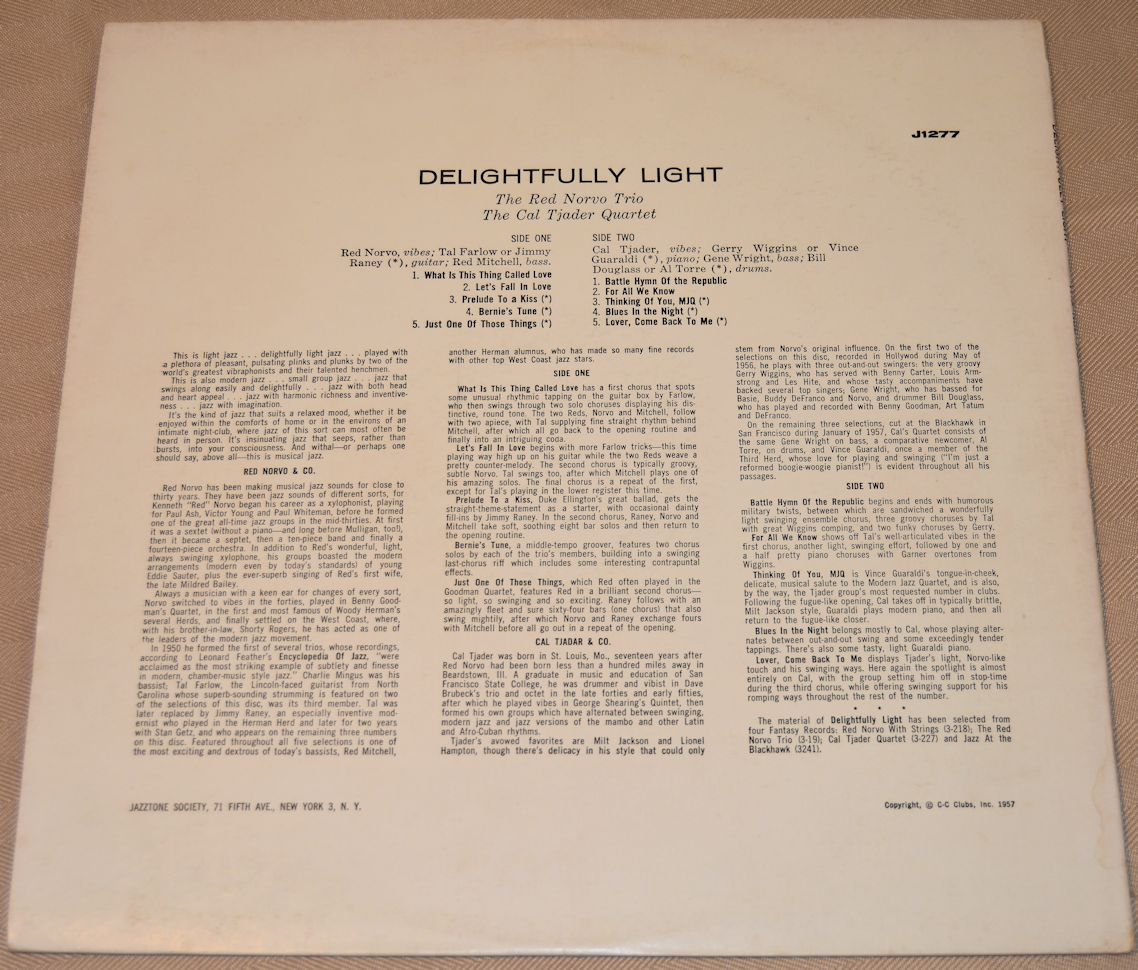 Tjader Quartet / Red Norvo Trio - Delightfully Light