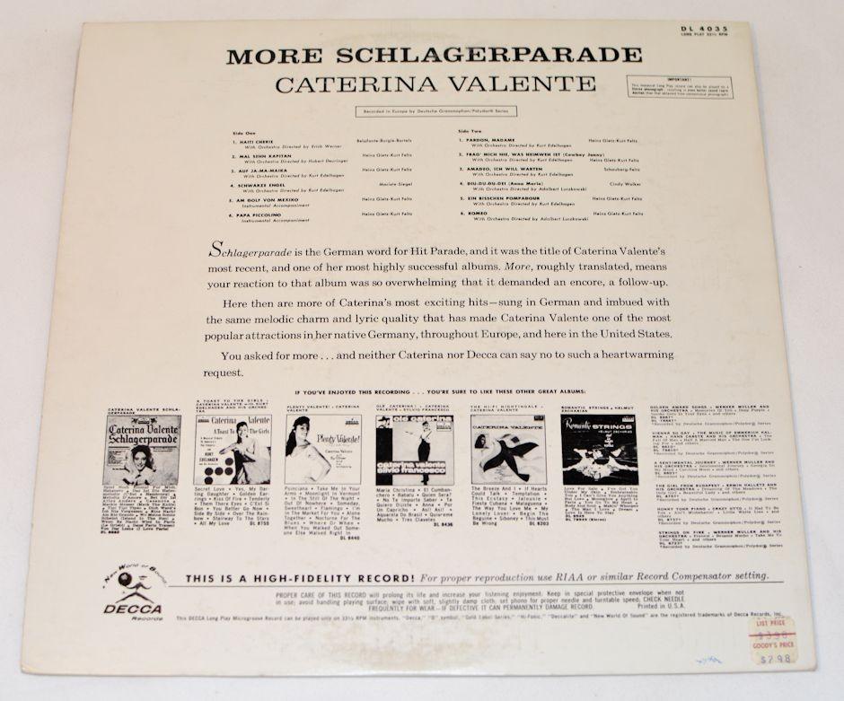 Valente, Caterina - More Schlagerparade