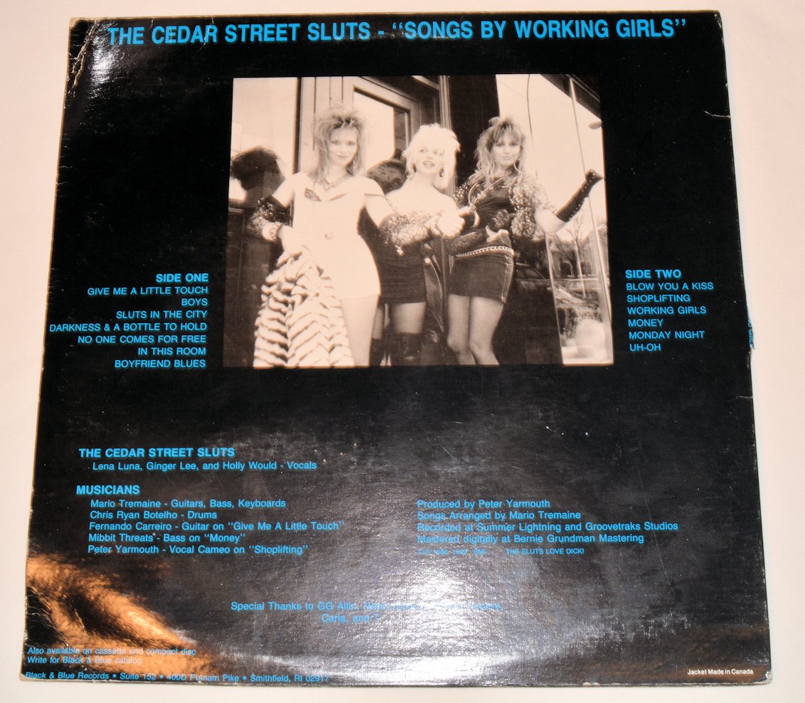 Cedar Street Sluts - Songs By Working Girls – Joe's Albums