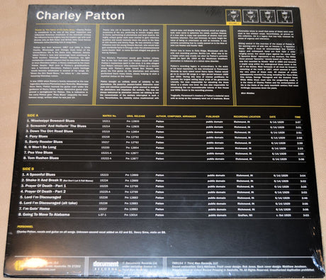 Patton, Charley - Complete Recorded Works Volume 1