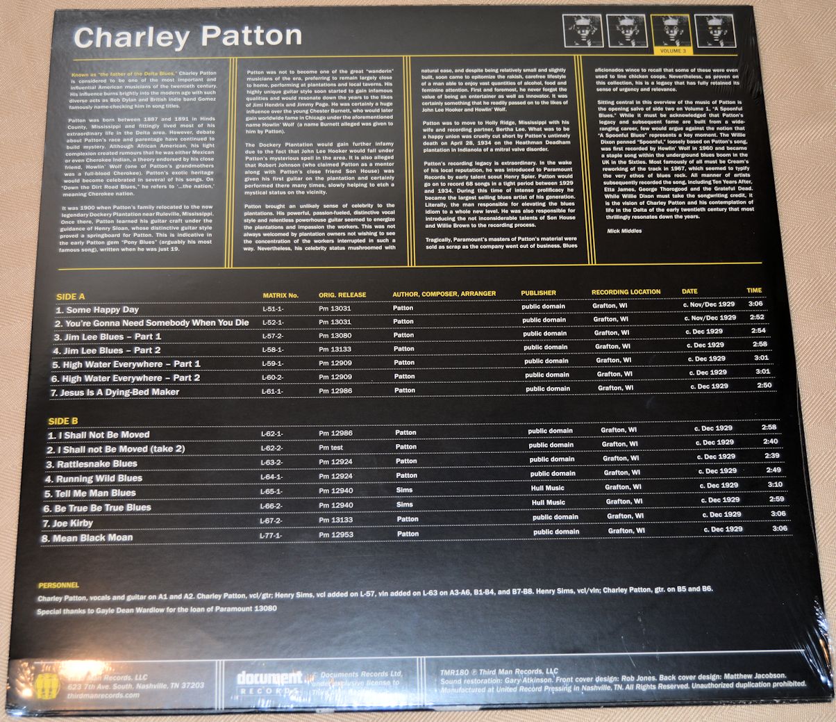 Patton, Charley - Complete Recorded Works Volume 3