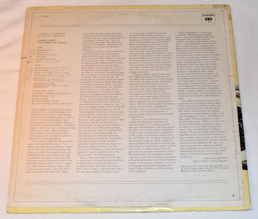 Byrd, Charlie - Stroke Of Genius