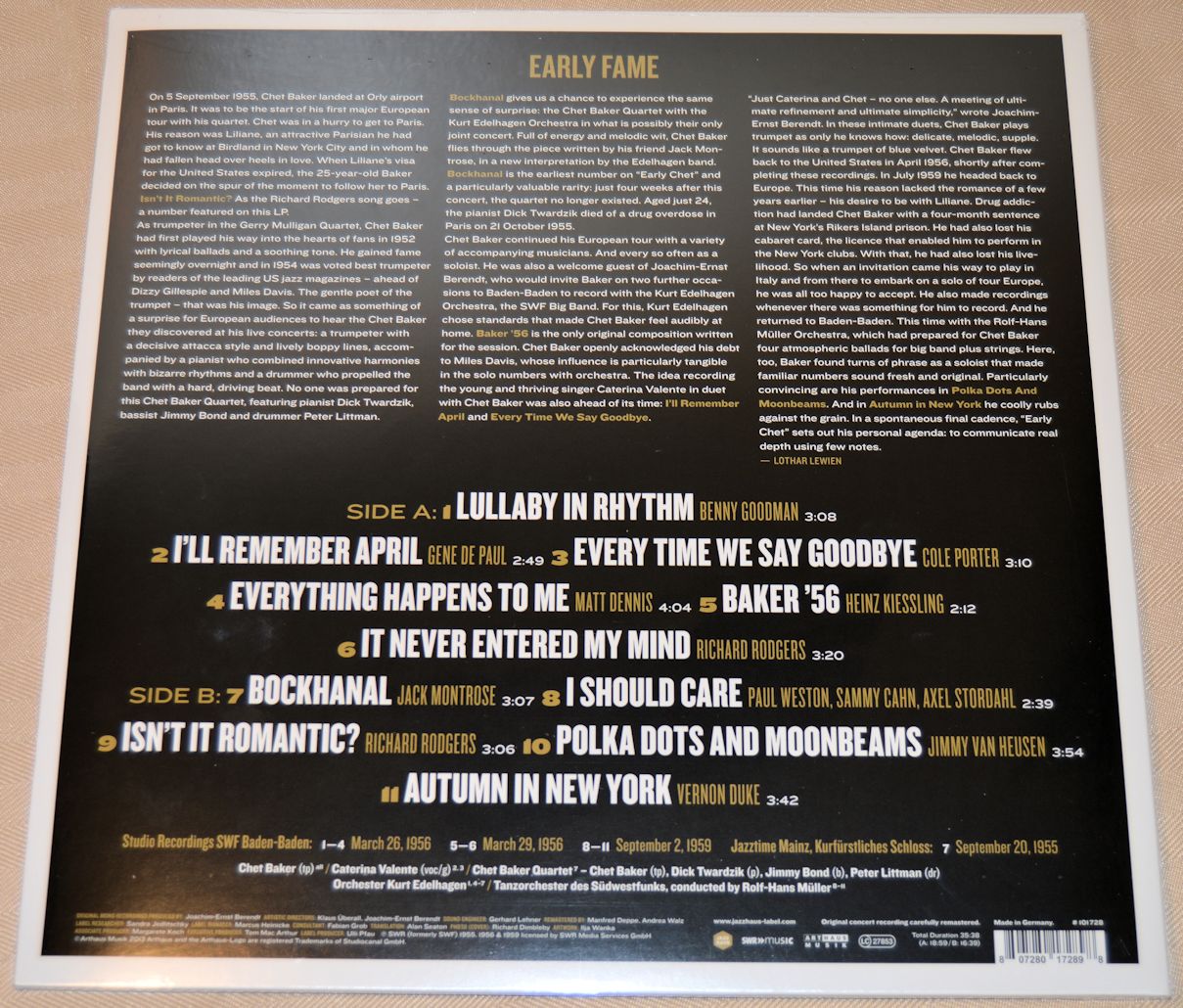 Baker, Chet - Early Chet