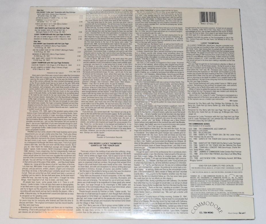 Berry / Thompson - Giants Of Tenor Sax